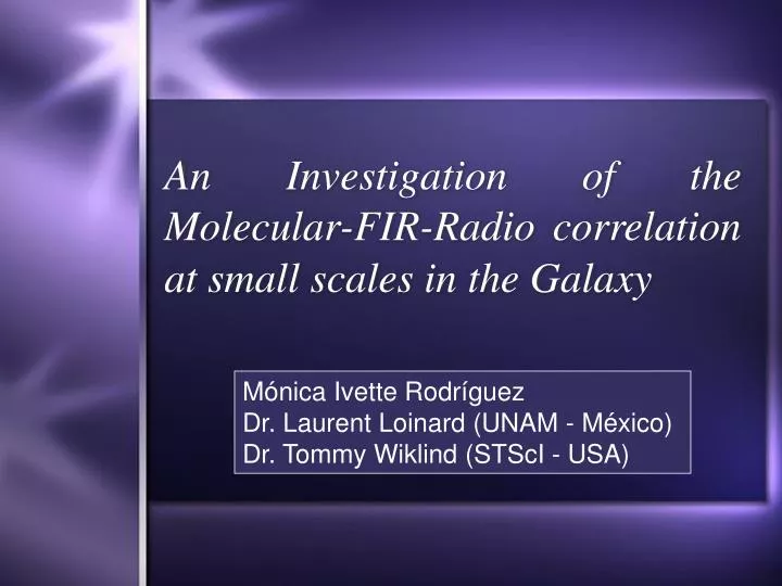 an investigation of the molecular fir radio correlation at small scales in the galaxy