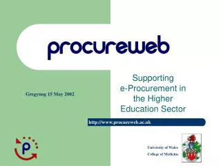 Supporting e-Procurement in the Higher Education Sector