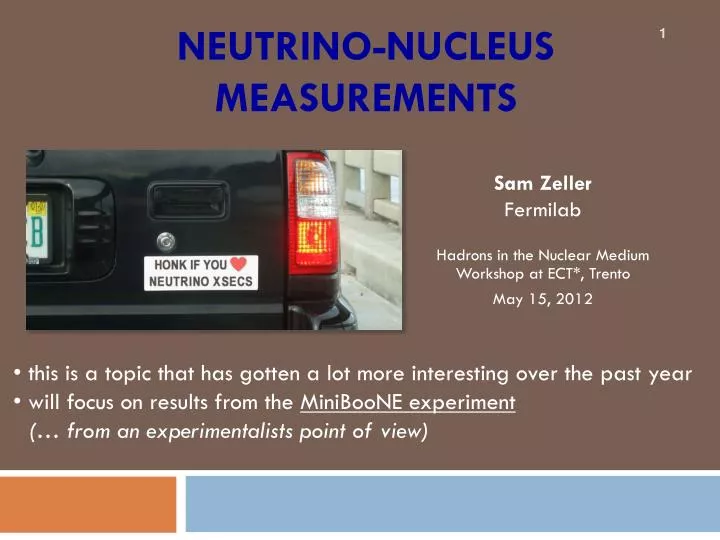 neutrino nucleus measurements