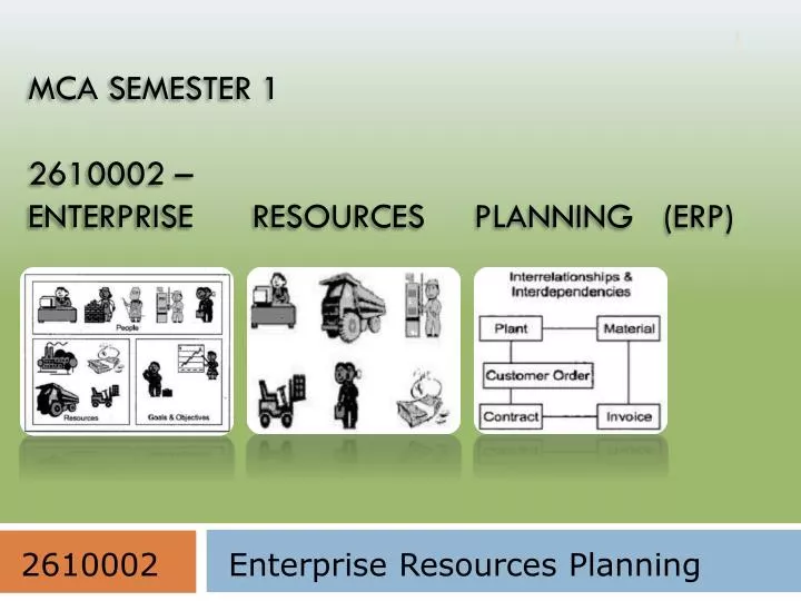 mca semester 1 2610002 enterprise resources planning erp