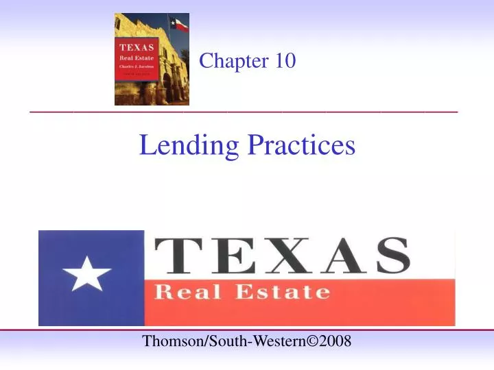 chapter 10 lending practices