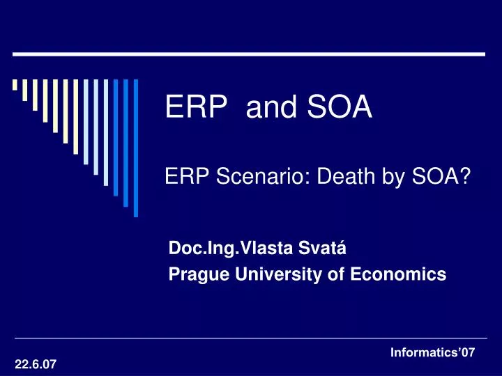 erp and soa erp scenario death by soa
