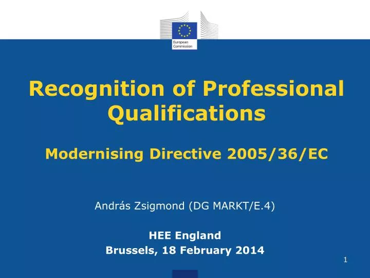 recognition of professional qualifications modernising directive 2005 36 ec