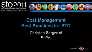Cost Management Best Practices for STO