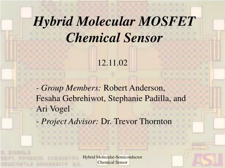 hybrid molecular mosfet chemical sensor