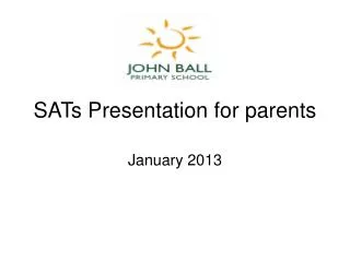 SATs Presentation for parents