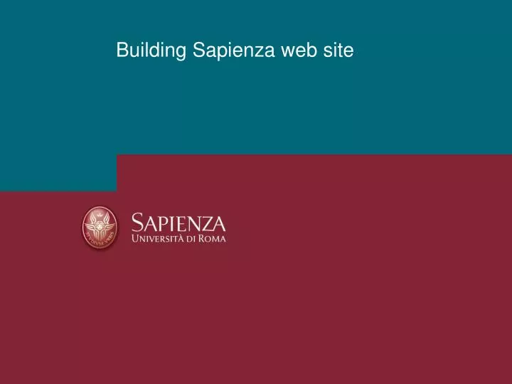 building sapienza web site