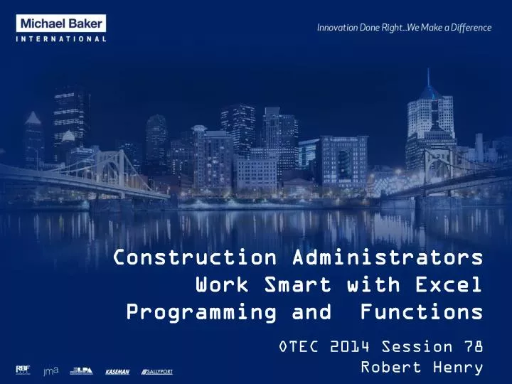 construction administrators work smart with excel programming and functions