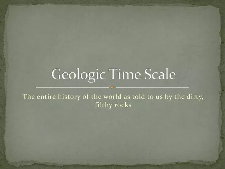 geologic time scale