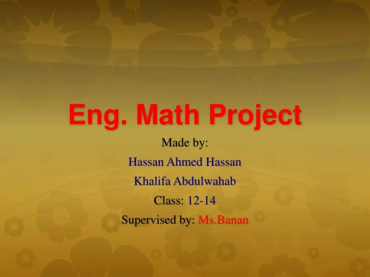 eng math project