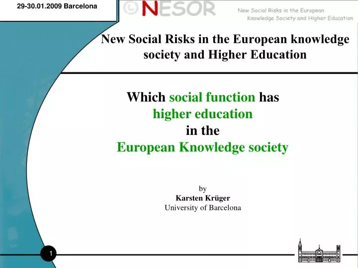 new social risks in the european knowledge society and higher education