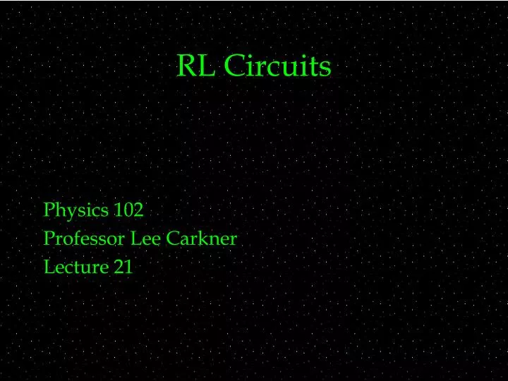 rl circuits