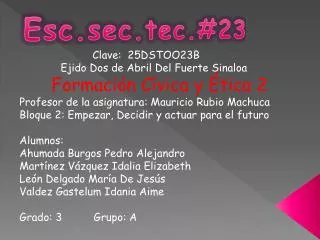 Esc.sec.tec.#23