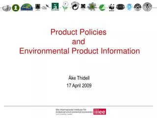 Product Policies and Environmental Product Information