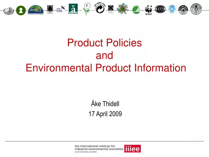 product policies and environmental product information