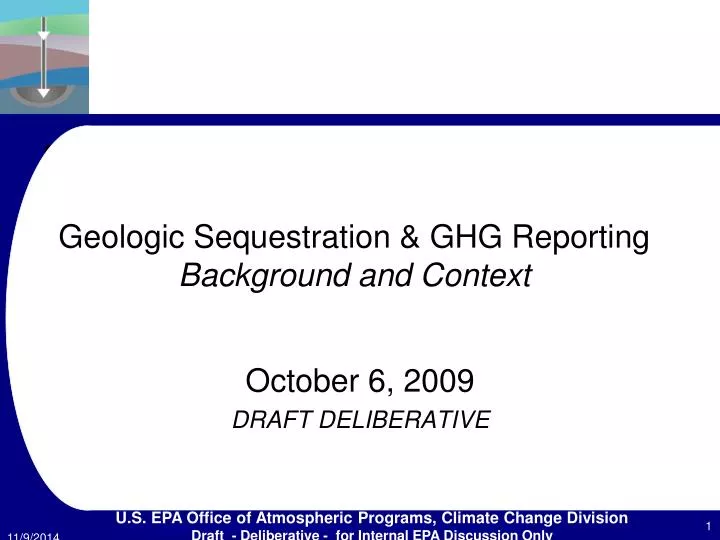 geologic sequestration ghg reporting background and context