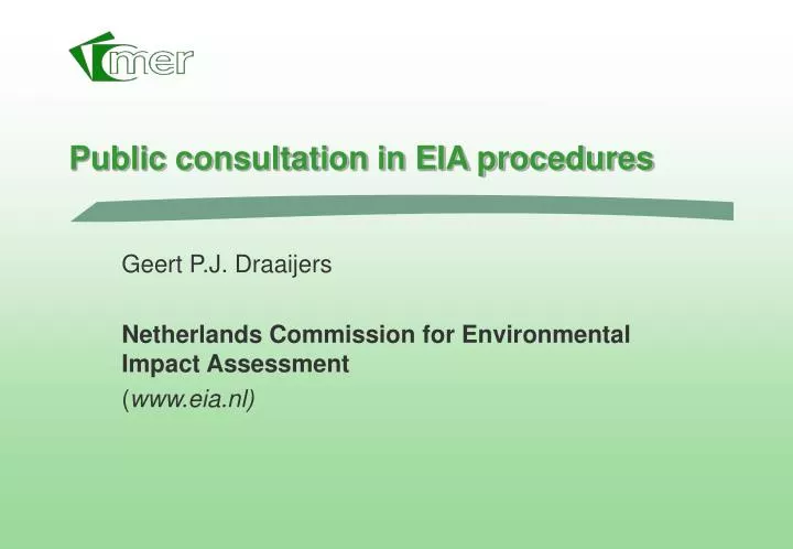 public consultation in eia procedures