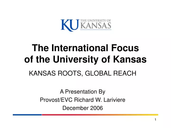 the international focus of the university of kansas