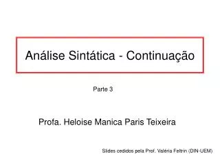 an lise sint tica continua o