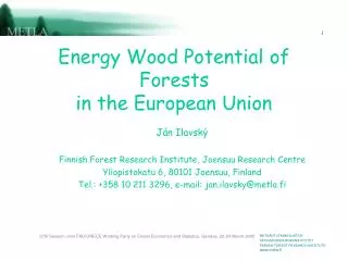 Energy Wood Potential of Forests in the European Union