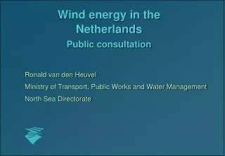 Wind energy in the Netherlands Public consultation