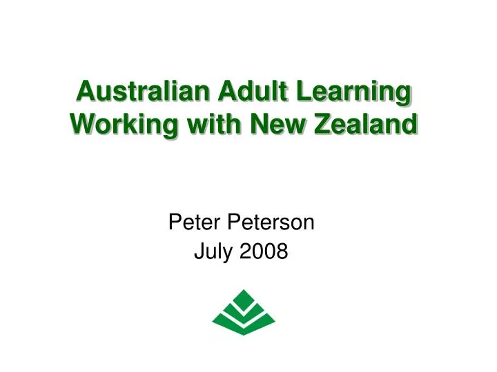 australian adult learning working with new zealand