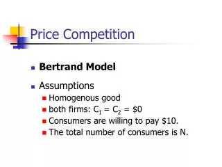 Price Competition