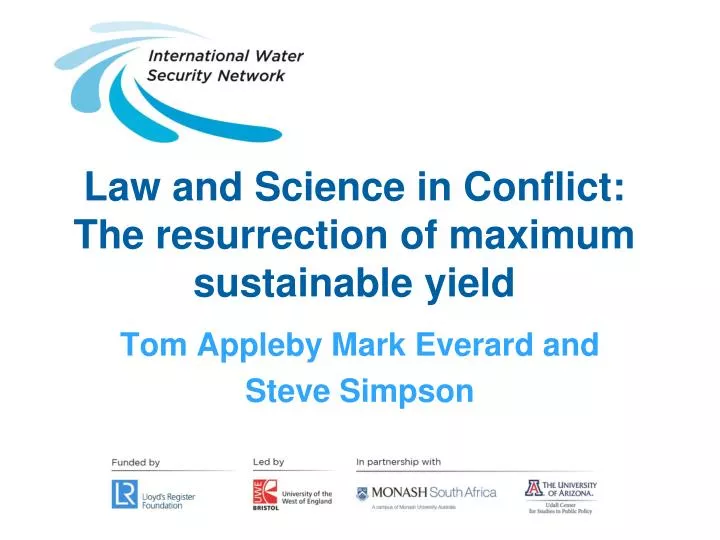 law and science in conflict the resurrection of maximum sustainable yield