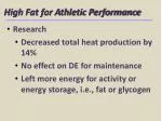 High Fat for Athletic Performance - slide 1