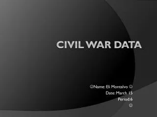 Civil War Data