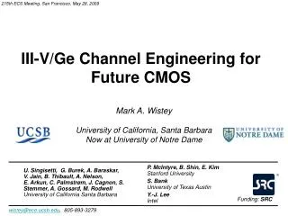 III-V/Ge Channel Engineering for Future CMOS