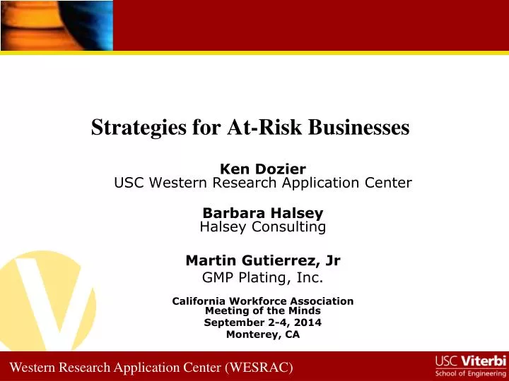 strategies for at risk businesses