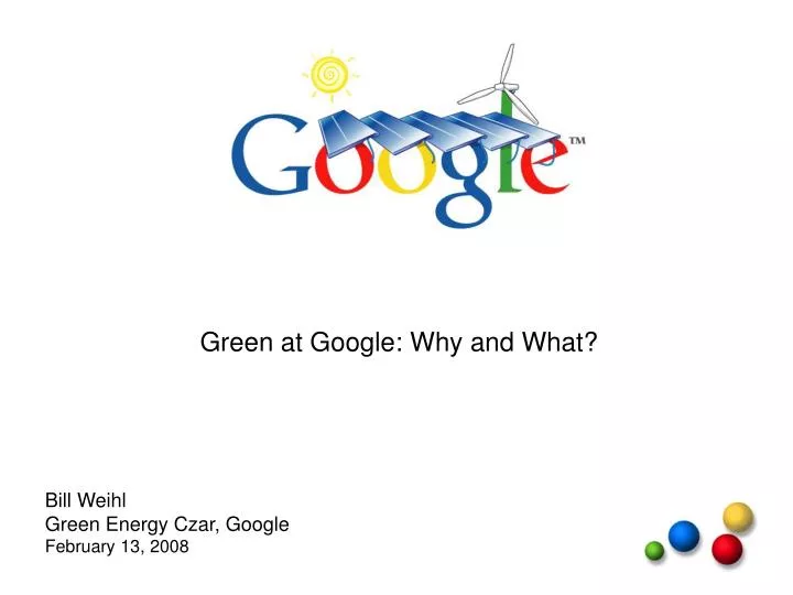 green at google why and what
