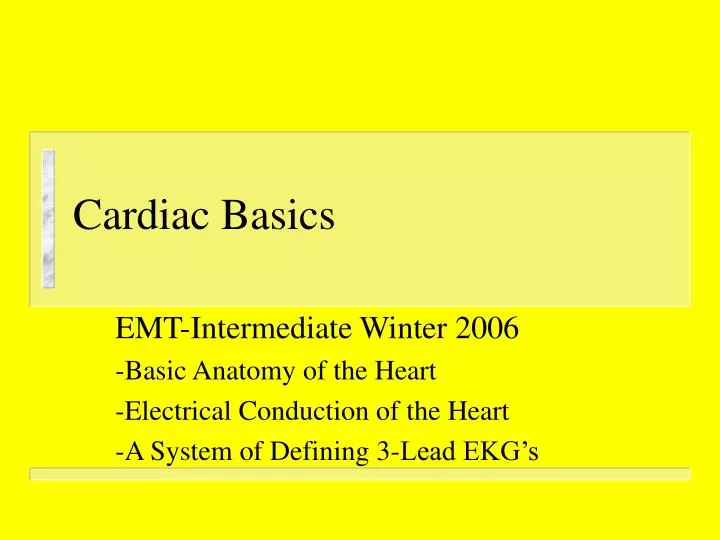 cardiac basics
