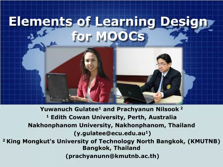 elements of learning design for moocs