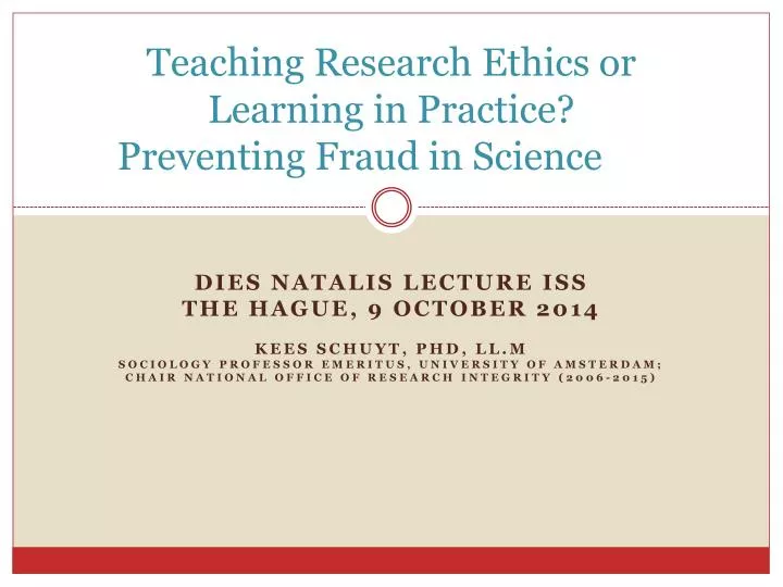 teaching research ethics or learning in practice preventing fraud in science