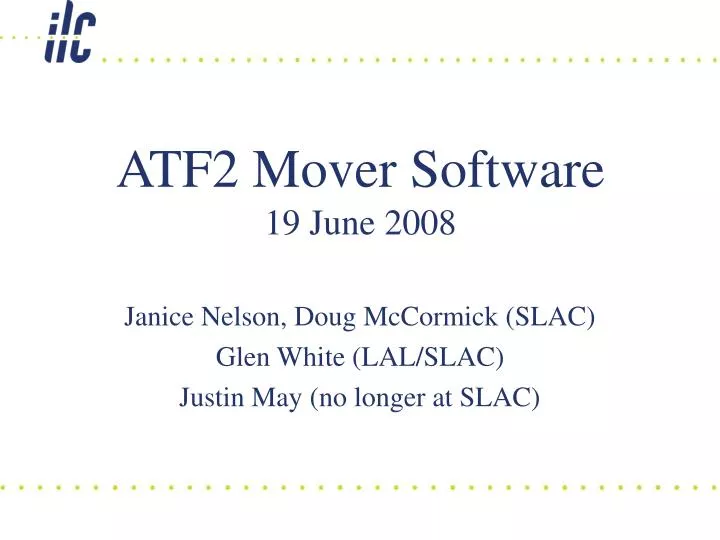 atf2 mover software 19 june 2008
