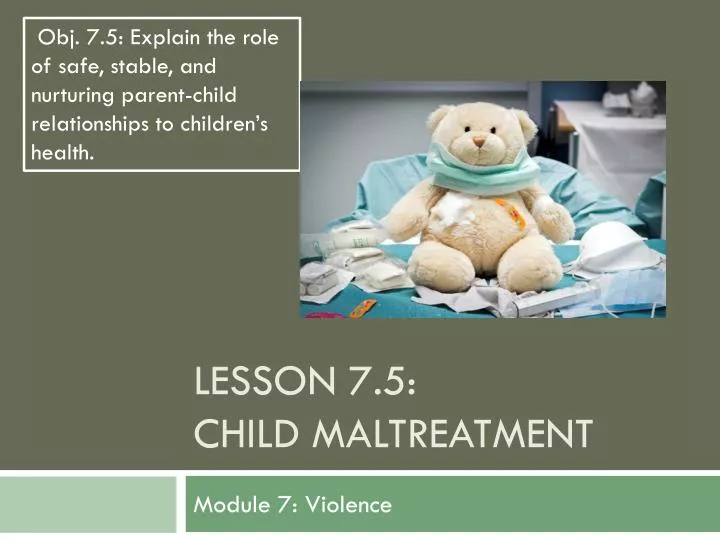 lesson 7 5 child maltreatment