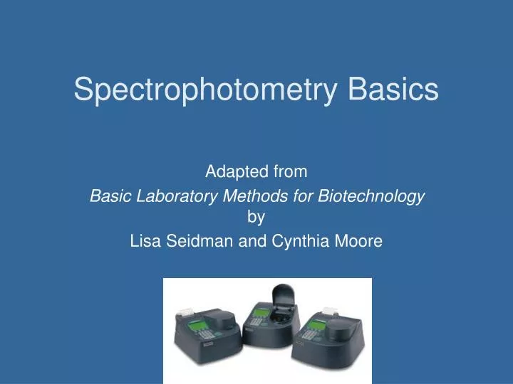 spectrophotometry basics