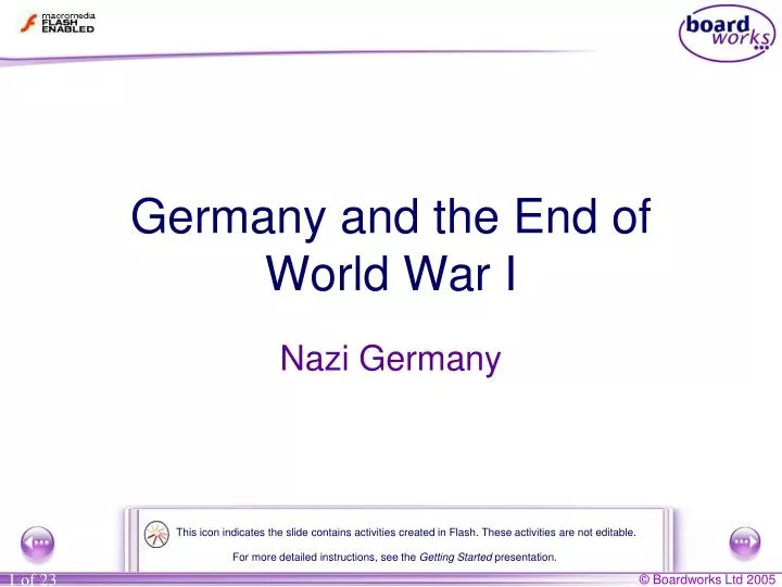 germany and the end of world war i