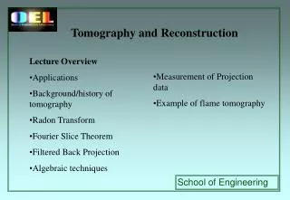 Tomography and Reconstruction