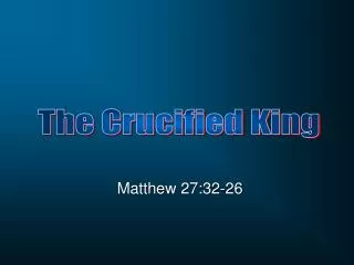 Matthew 27:32-26