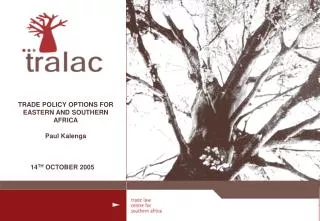 TRADE POLICY OPTIONS FOR EASTERN AND SOUTHERN AFRICA Paul Kalenga
