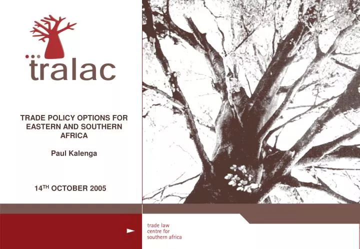 trade policy options for eastern and southern africa paul kalenga