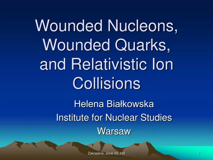 wounded nucleons wounded quarks and relativistic ion collisions