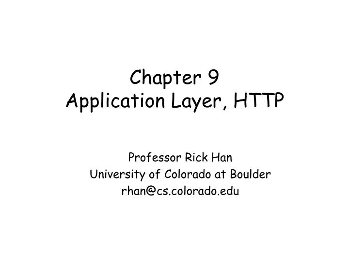 chapter 9 application layer http