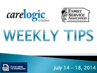 WEEKLY TIPS