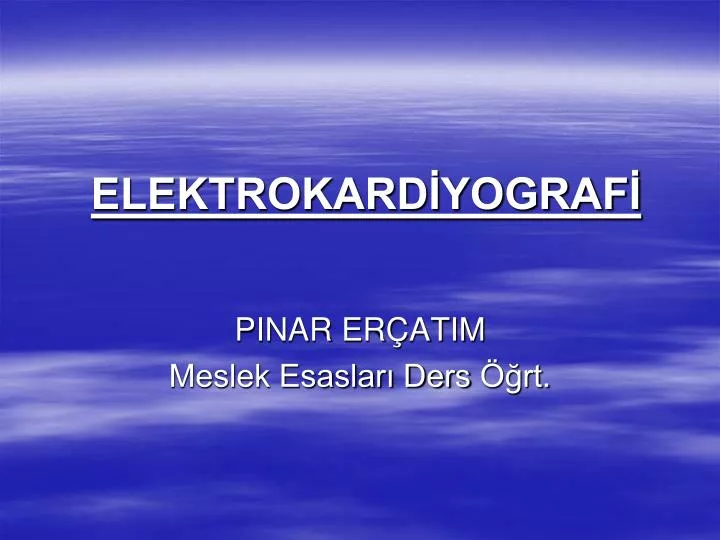 elektrokard yograf