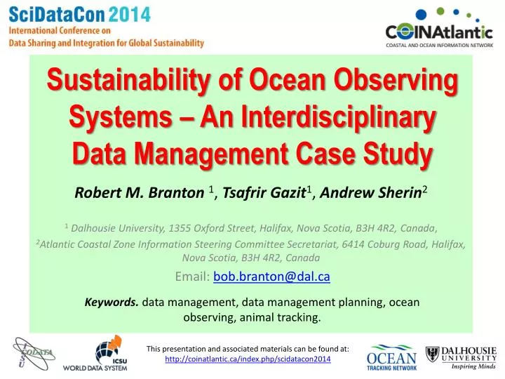 sustainability of ocean observing systems an interdisciplinary data management case study