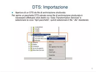 dts importazione